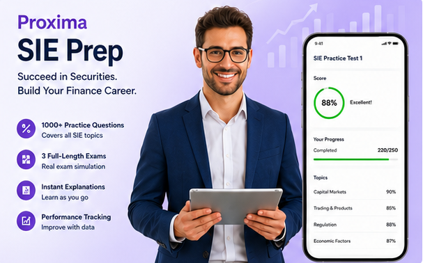 Proxima SIE Prep | FINRA Securities Industry Essentials Exam Qbank & Practice Tests